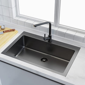 BOTEMY kitchen debris barrier helps keep the sink area tidy.