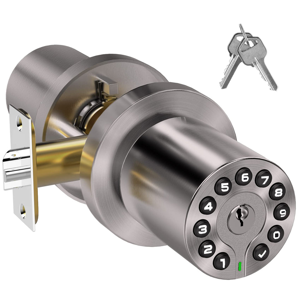 Bothstar keypad door knob with backlit keypad for easy night entry and visibility