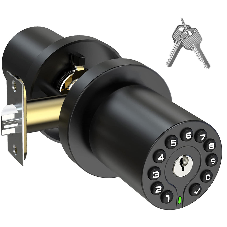 BOTHSTAR keypad door knob with key showcases modern design for secure access