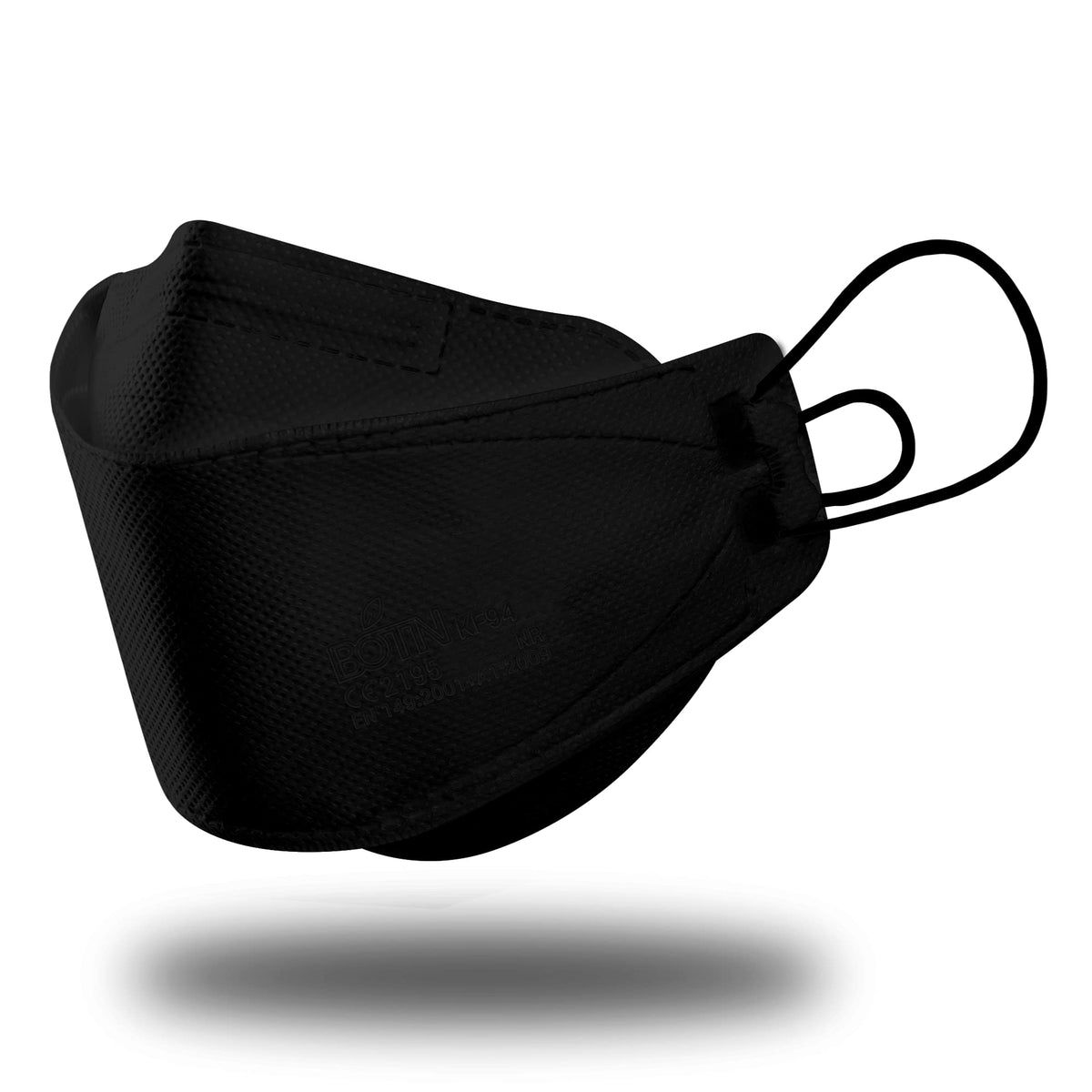 BOTN 10Pcs Large Black KF94 Mask Pack displayed for daily protection