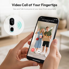 BOTSLAB 2K doorbell 180 degree view for wide coverage