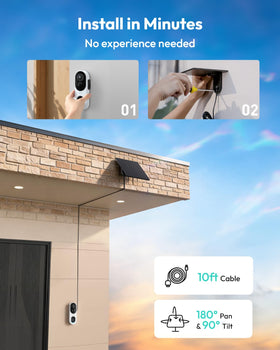 BOTSLAB 2K doorbell 2-way audio for remote conversations with visitors.
