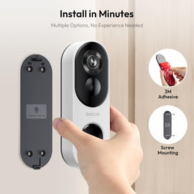 BOTSLAB 2K doorbell wifi 2.4GHz for stable streaming