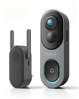 BOTSLAB 5MP doorbell front view for quick visitor recognition.