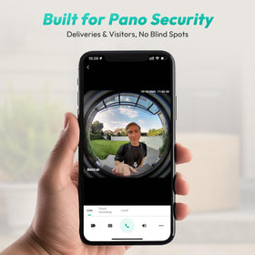 BOTSLAB doorbell camera 180-degree panoramic view covers approach from all angles