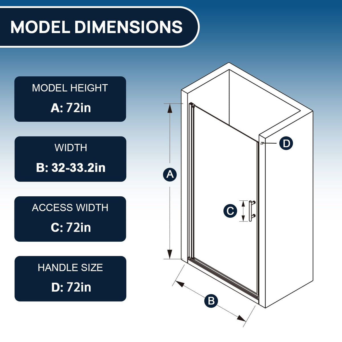 Botwinkle frameless shower door with SGCC tempered glass for safety and durability