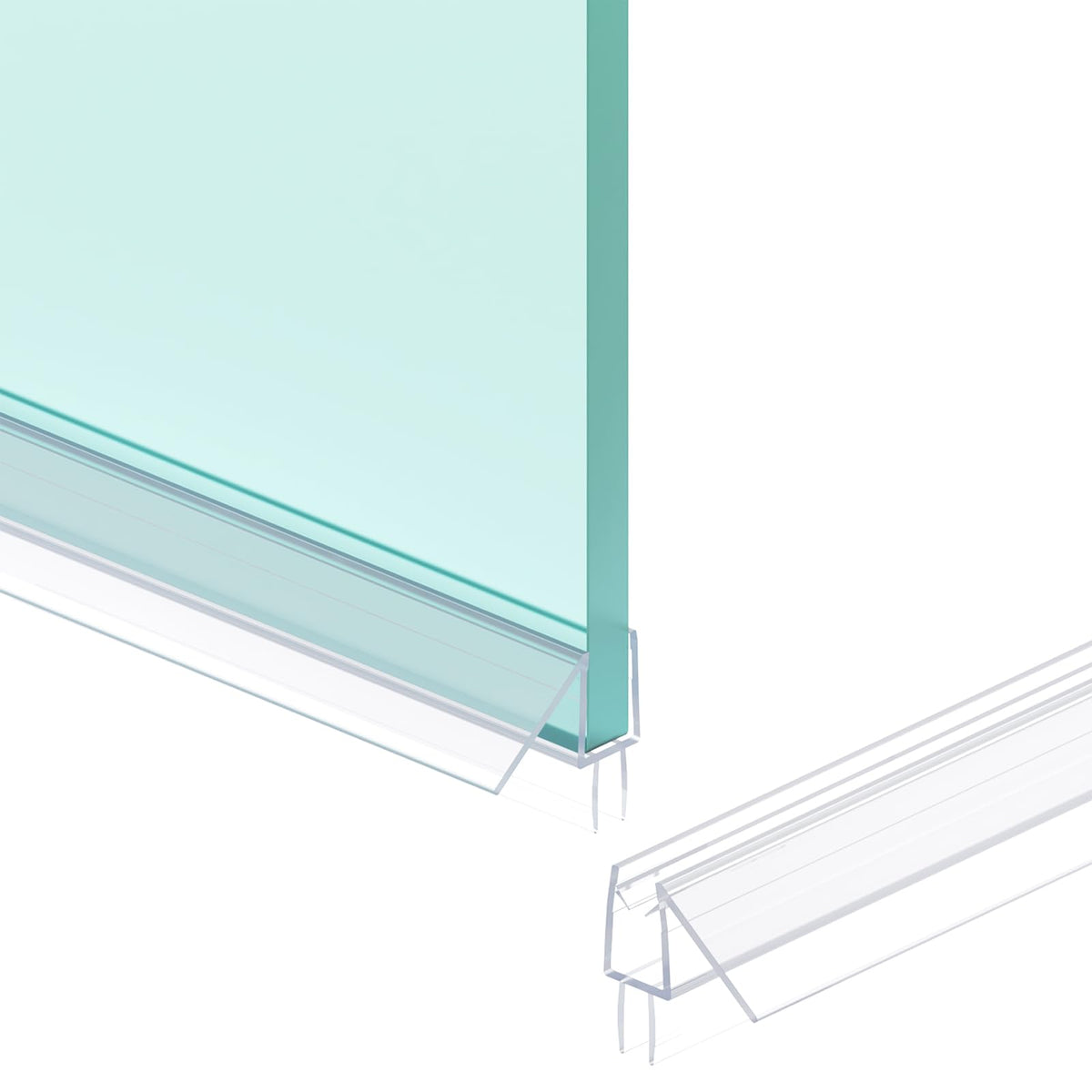 Bougainora shower bottom seal assembly on 6mm glass helps prevent leaks