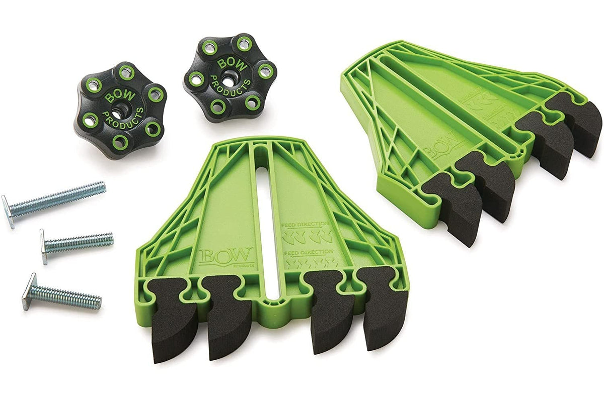 Bow Products FencePRO FP4 EVA feathers reduce kickback on table saw fences.