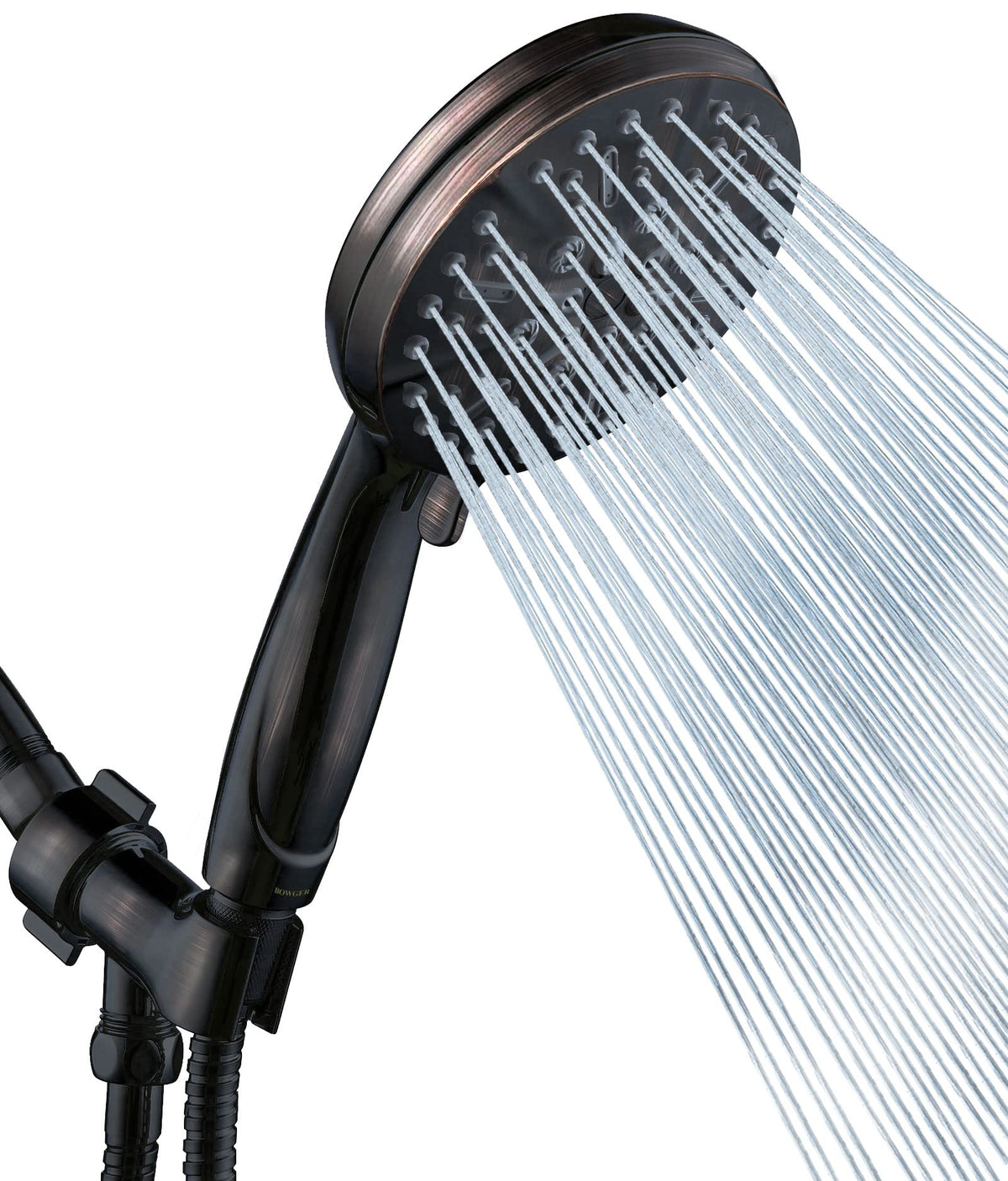 Bowger Orb high pressure shower head delivers an invigorating, spa-like rinse.