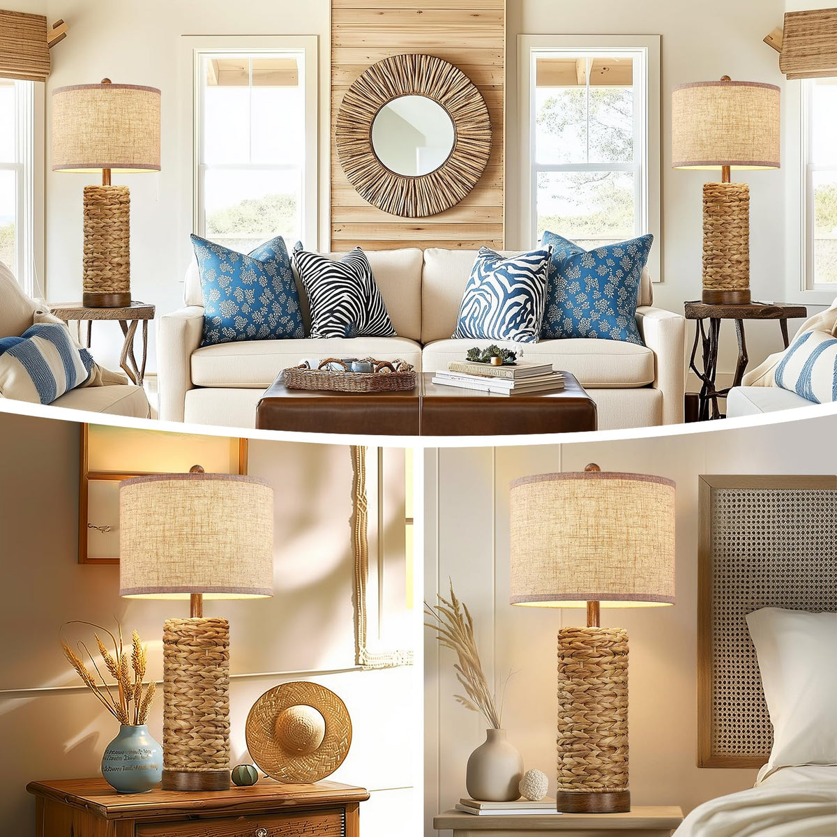 Bowobo linen shade diffuses light for a soft, relaxing glow.