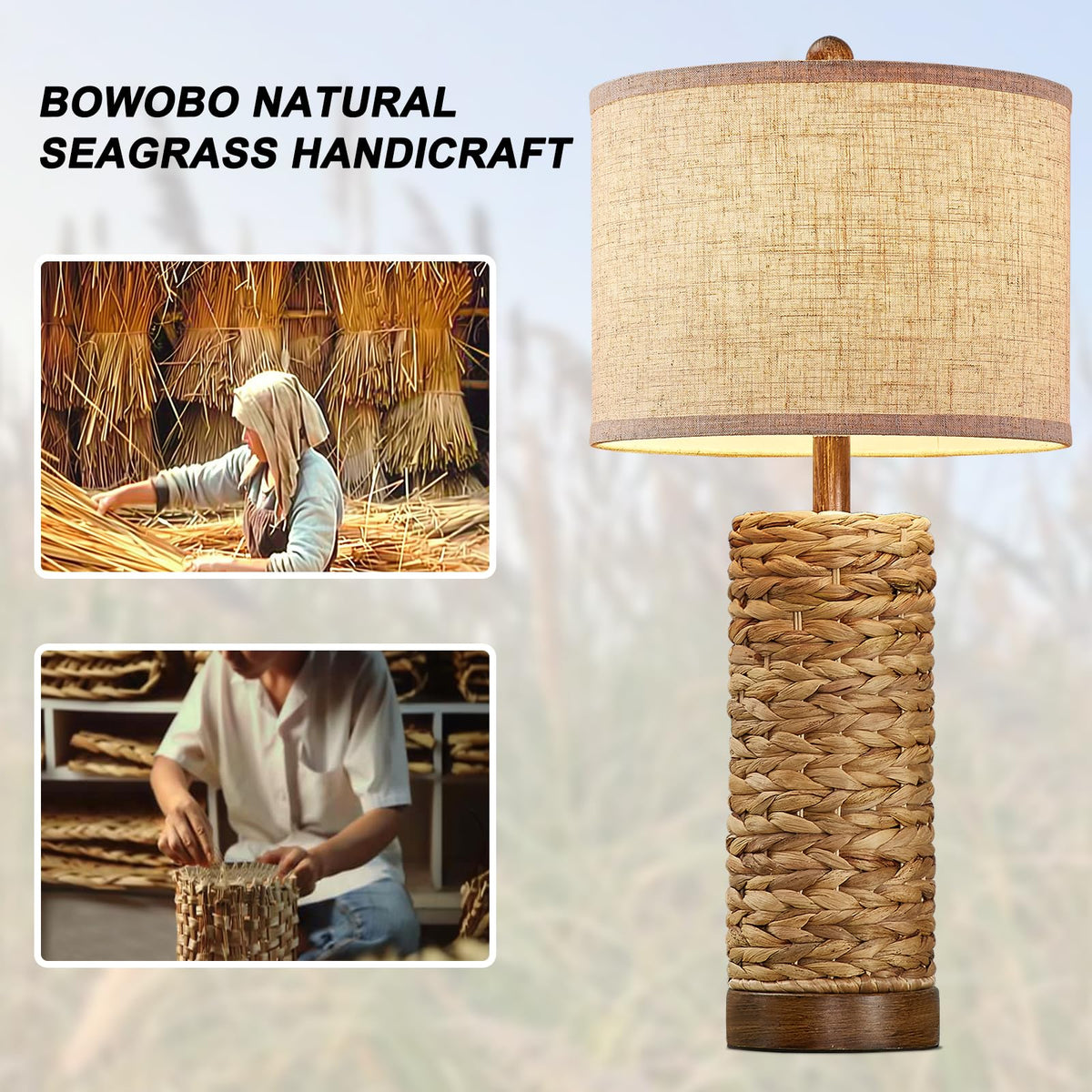Bowobo sturdy metal frame detail ensures stable, long-lasting illumination.