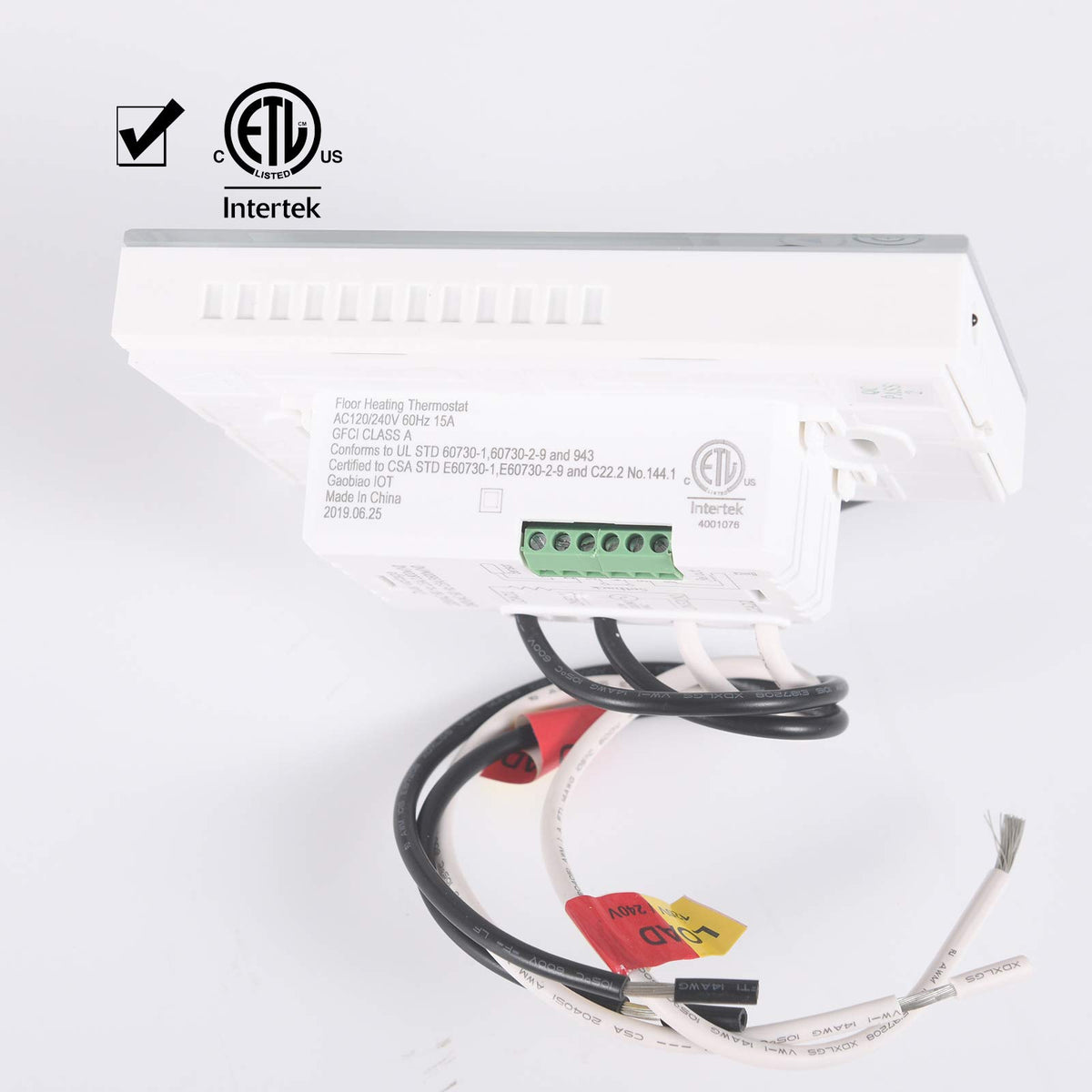 7-day programming dash on BOWSEN thermostat enabling tailored schedules.