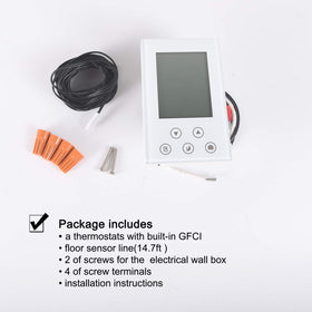Air sensor on BOWSEN thermostat balancing room temperature with radiant heat.