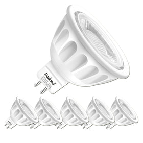 Boxlood MR16 LED bulb 6-pack front view for home lighting efficiency.