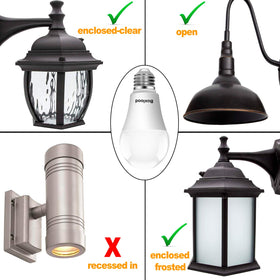 Boxlood indoor-outdoor use suitable for patio or garage illumination.