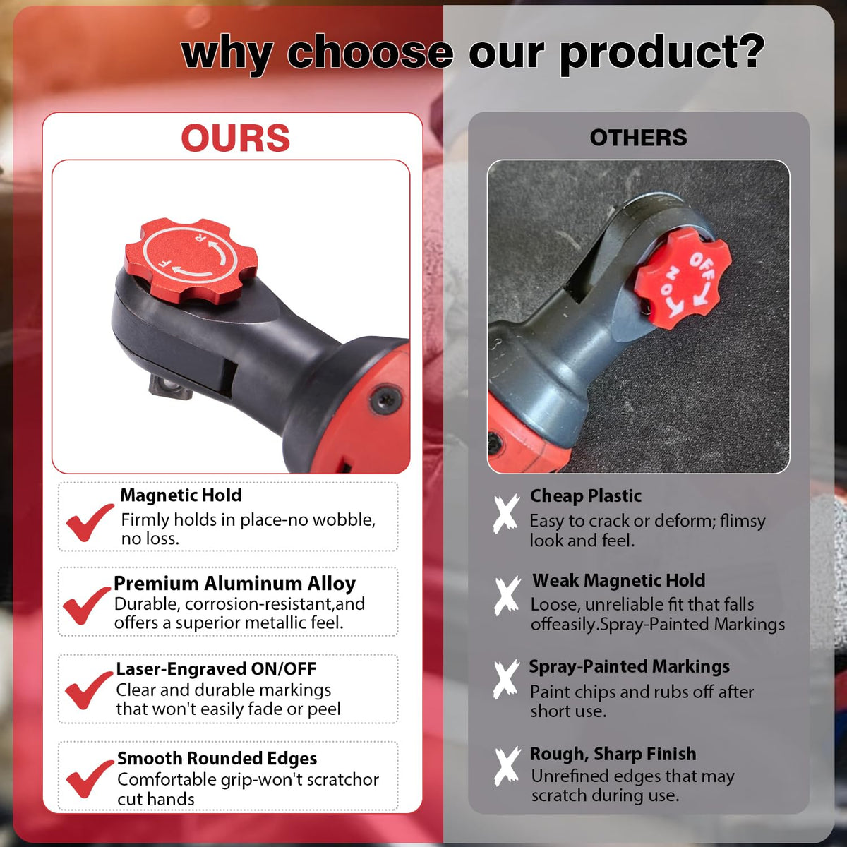 BOXmime built in N42 magnet and dual magnets secure tool attachment.