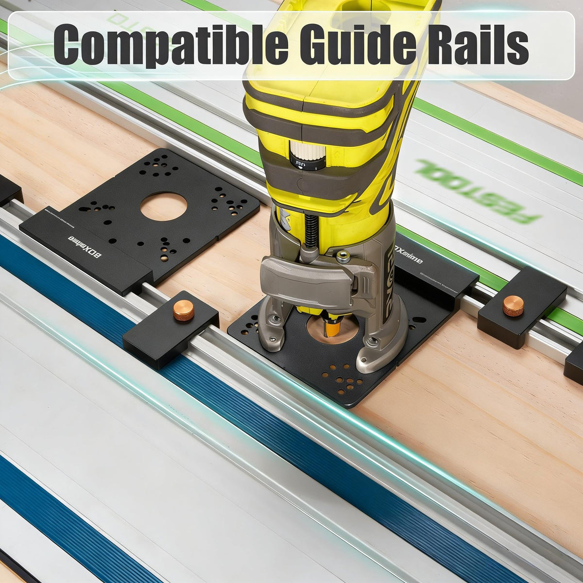 BOXmime aluminum router base highlights strong, wear-resistant construction