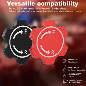 BOXmime reversible ratchet knob enables one click forward or reverse action.
