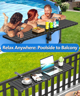 BoYata Pool Bar versatile use as balcony table, coffee nook, or workspace