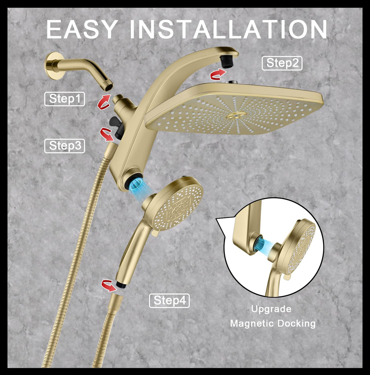 BOZYBO four massage nozzles deliver strong head and shoulder relief.