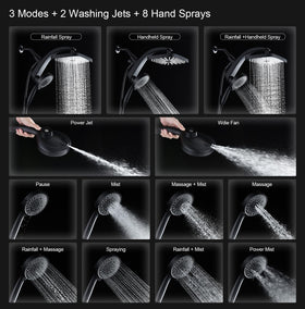 BOZYBO handheld spray with 10 settings for versatile cleansing