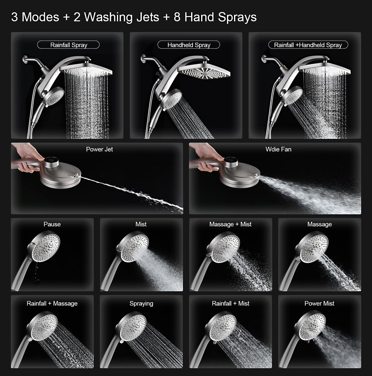 BozyBo handheld spray head for versatile rinsing