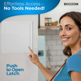 Bozzon access panel drywall 12x12 exterior-ready for moisture-prone spaces