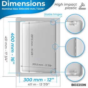 BOZZON hinged-door 180-degree opening eases routine maintenance