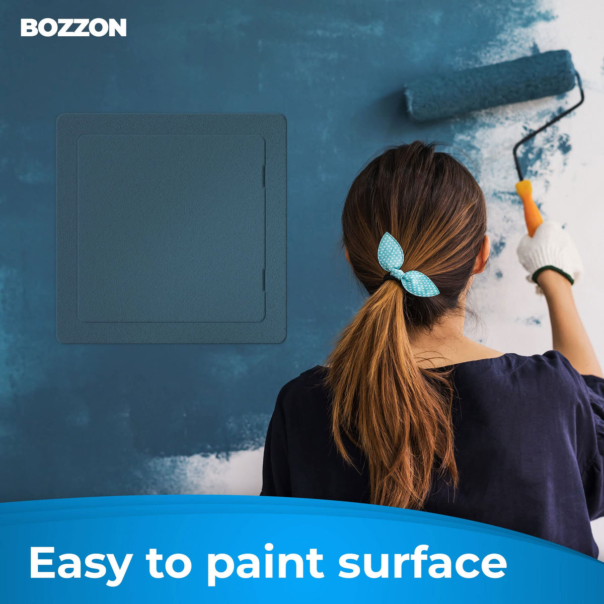 BOZZON push-to-open access door for tool-free entry