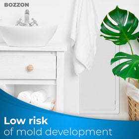Bozzon drywall access panel UV-stabilized plastic resists fading over time.