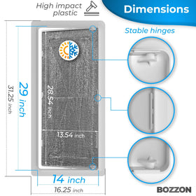 Bozzon access panel front view closed blends with walls for a clean space.
