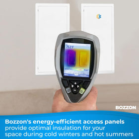 Bozzon access panel surface mounted design integrates with walls.