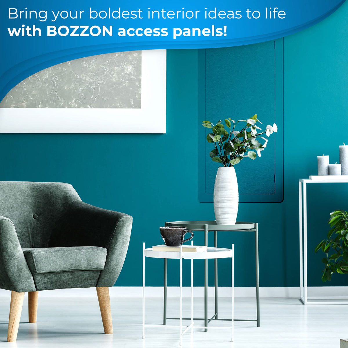 Bozzon access panel warranty badge signals lifetime warranty and support.