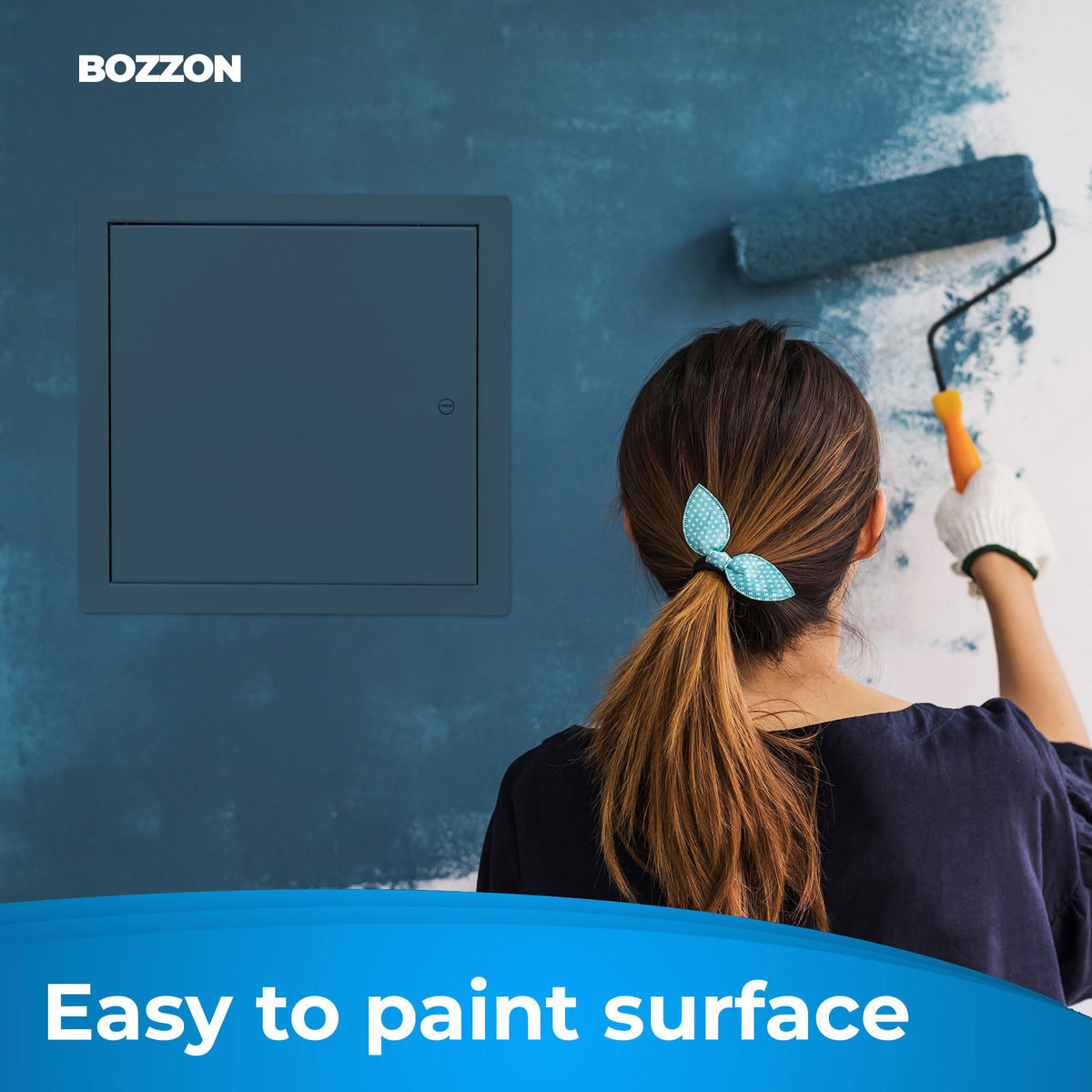 BOZZON white powder-coated surface blends with any décor.