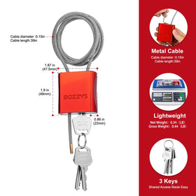 BoZZYS cable lock extended to 13.8-inch length for compact security