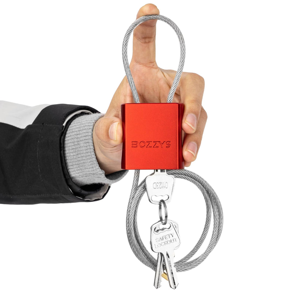 BoZZYS cable lock with one-way locking in action for fast security