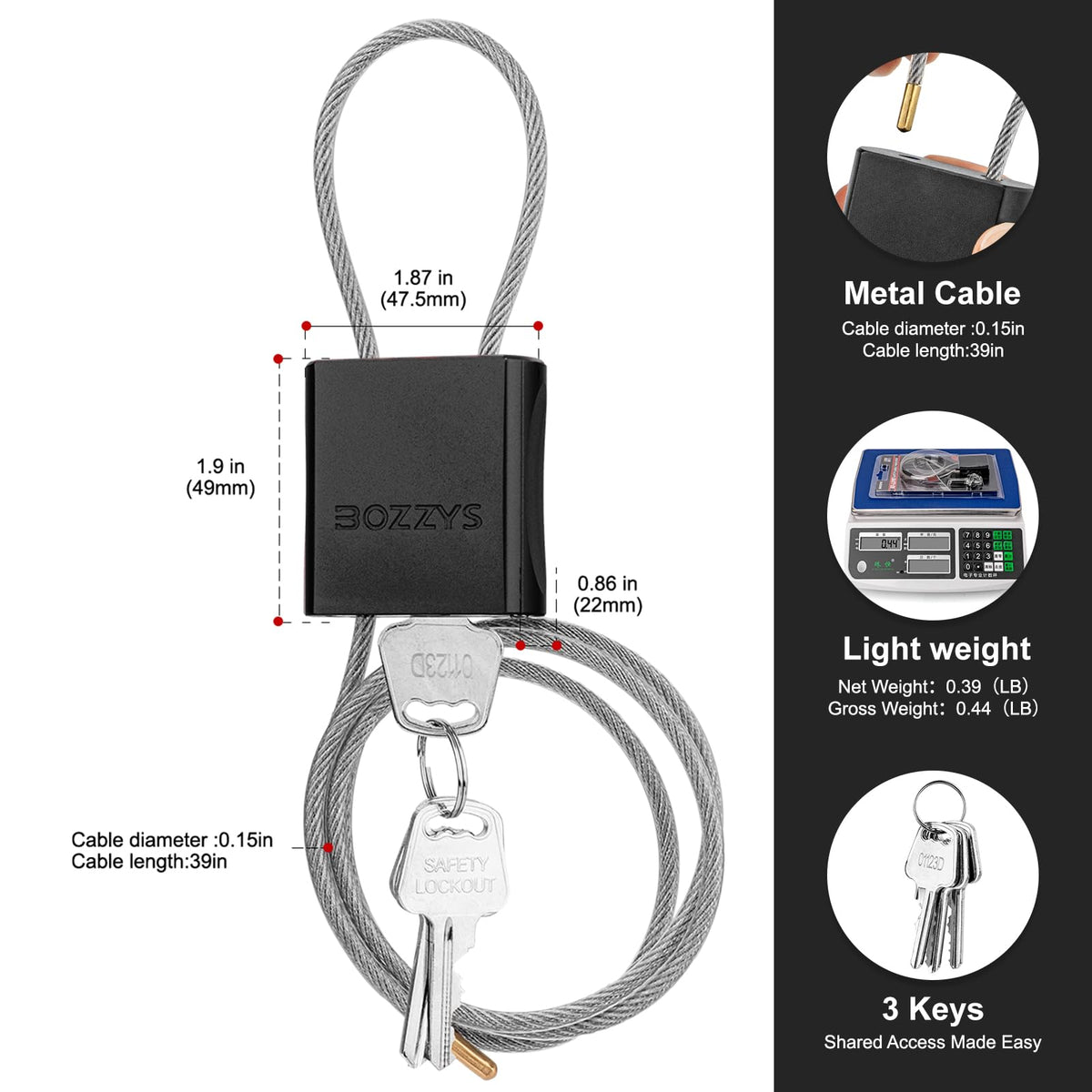 BOZZYS PVC-coated cable closeup highlights durable, weather-ready protection for outdoor gear