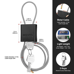 BOZZYS PVC-coated cable closeup highlights durable, weather-ready protection for outdoor gear