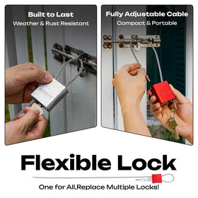 BOZZYS padlock securing a bike with quick one-way locking