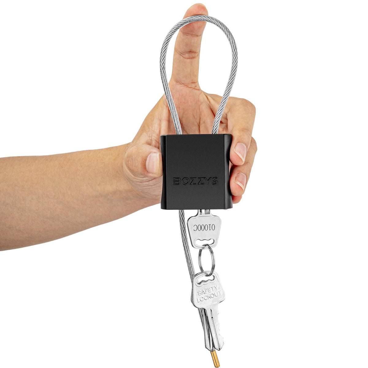 BOZZYS Cable Padlock compact coil for portable on-the-go security