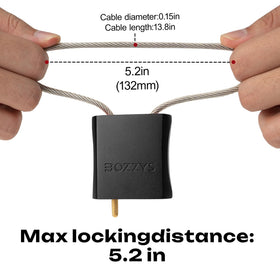 BOZZYS Cable Padlock with three keys for shared access management