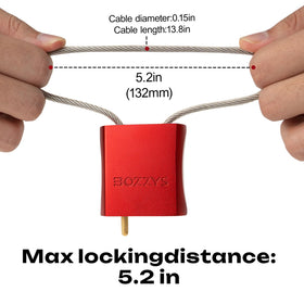 BOZZYS Cable Padlock tightens quickly during use for instant security.