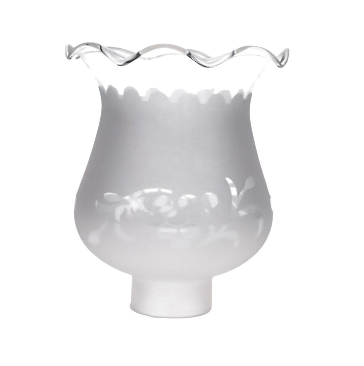 BP Lamp vintage-style globe shade shows etched motif for nostalgic ambiance.