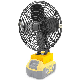 BPOPO portable outdoor jobsite fan front view for compact cooling at any job site.