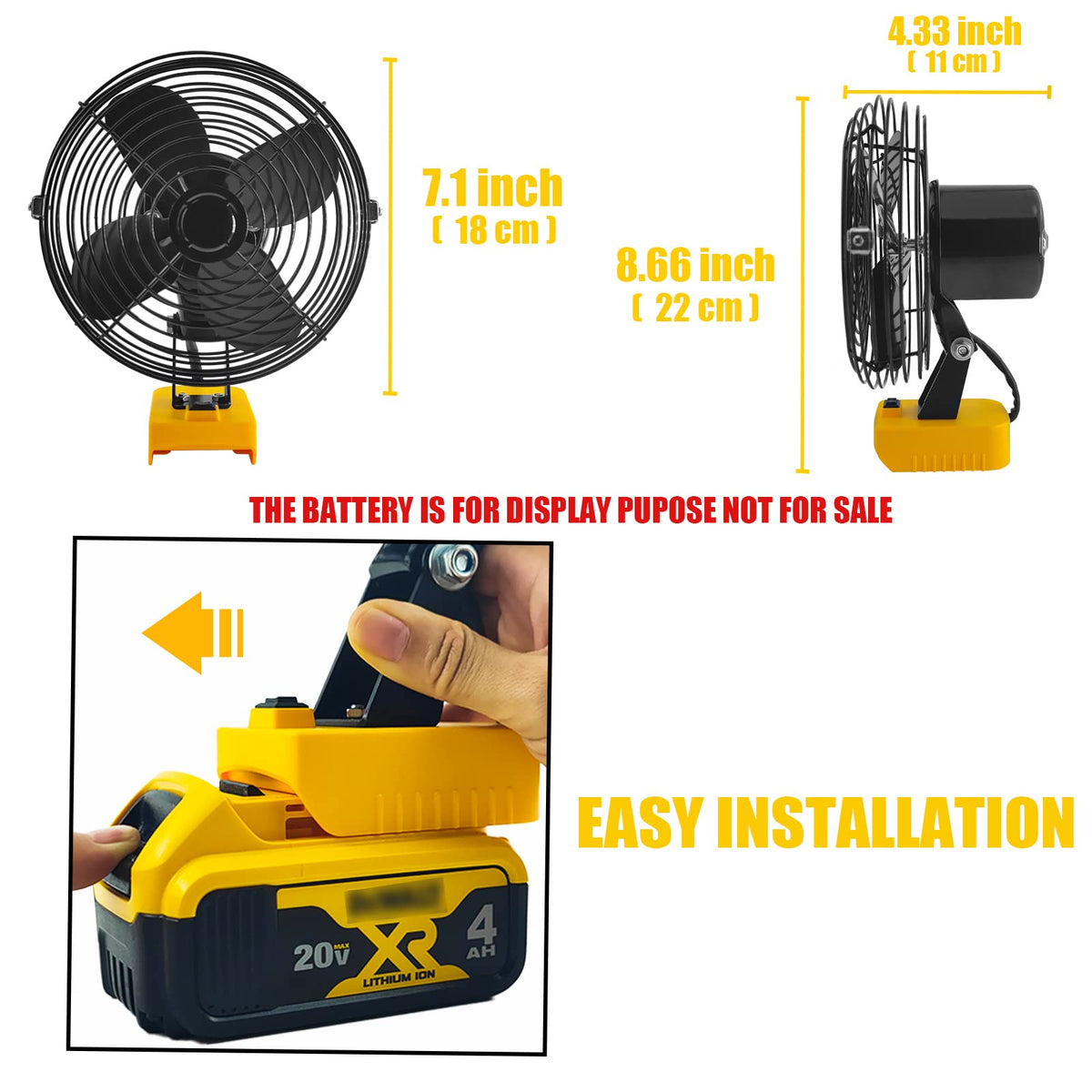 BPOPO fan tilt head enables directed airflow for precise cooling.