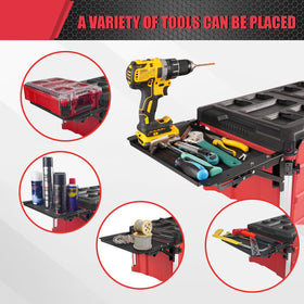 BPOPO rubber coated tray cushions tools and dampens impact noise.