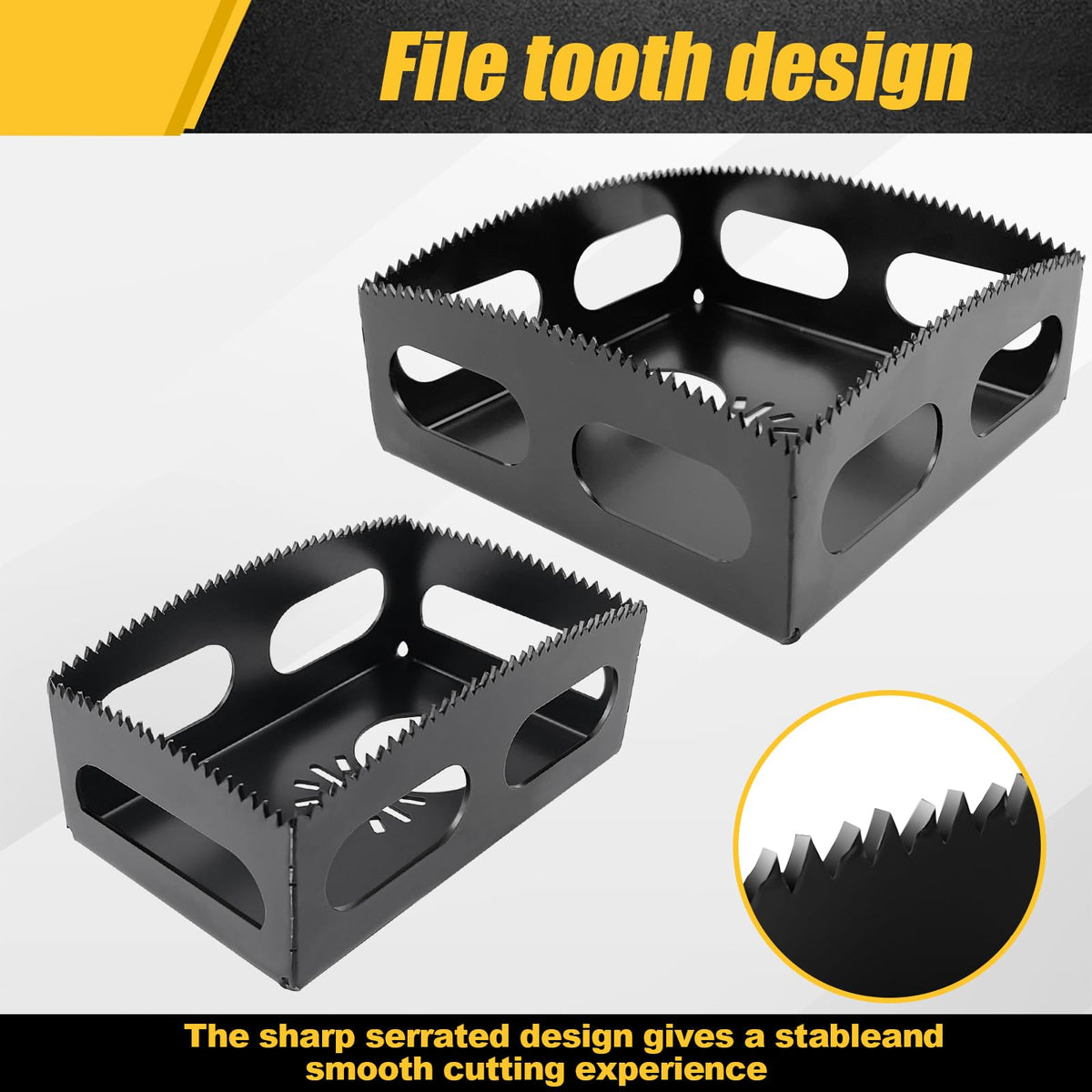 BPOPO square-slot cutter compatible with Dewalt 20V tools for precise single-gang cuts.