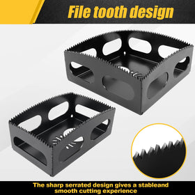 BPOPO square-slot cutter compatible with Dewalt 20V tools for precise single-gang cuts.