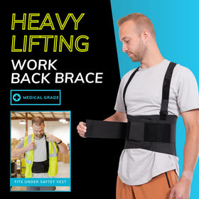 BraceAbility Work Back Brace uses breathable elastic material for all-day comfort.
