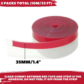 Brandzini Clear Weather Stripping Tape on door bottom helps reduce dust and noise